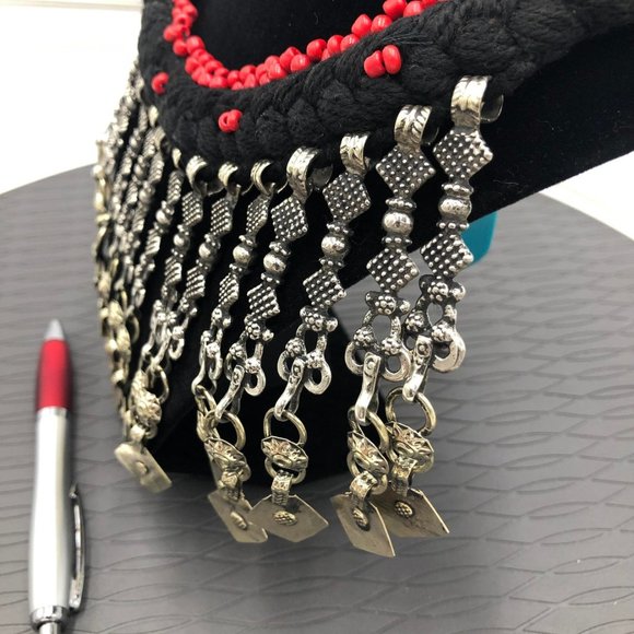 Afghan Tribal Ethnic Necklace, Bib Necklace, Ethnic Jewelry, Boho Necklace - Picture 6 of 10